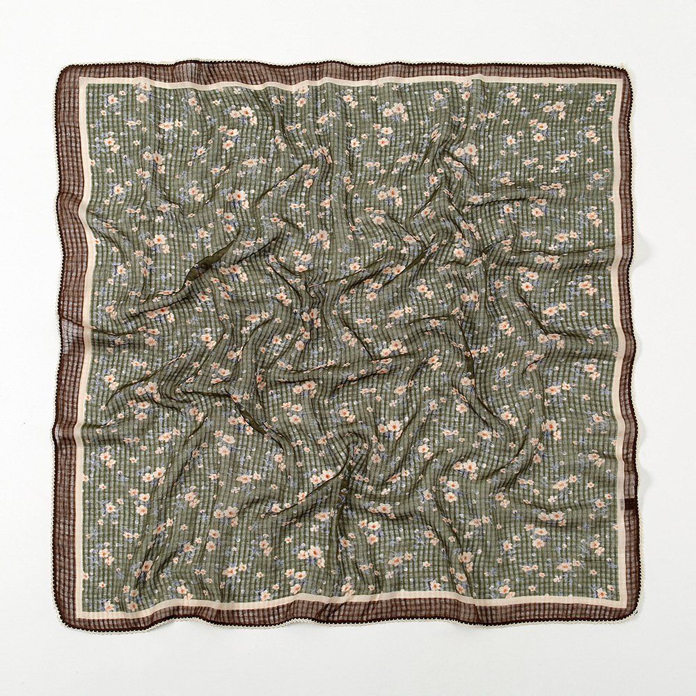 New Fashion Bali Yarn 90*90cm Chiffon Women Square Scarf Soft Silk Polyester Lady Hijab