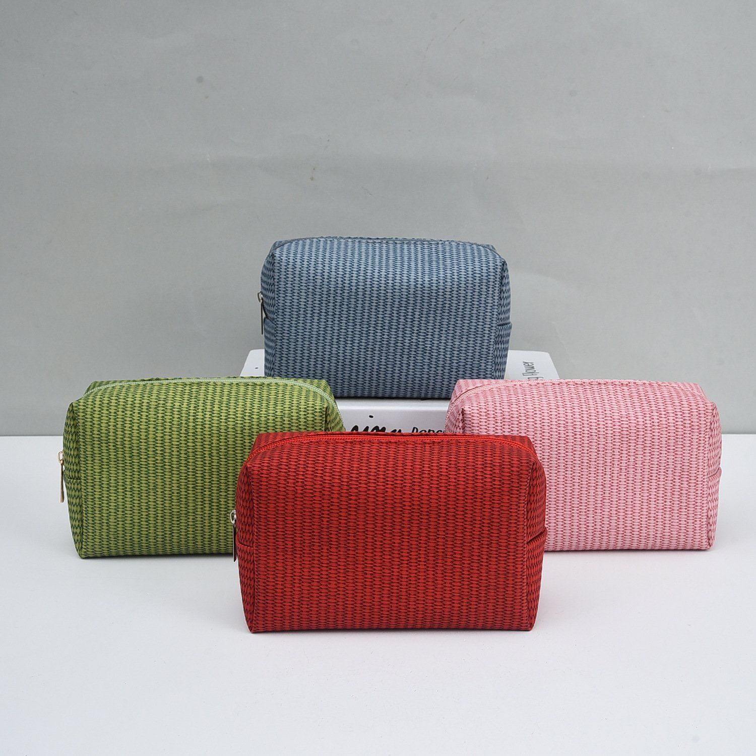 Multi-Layer PU Cosmetic Bag Portable Waterproof Storage Design