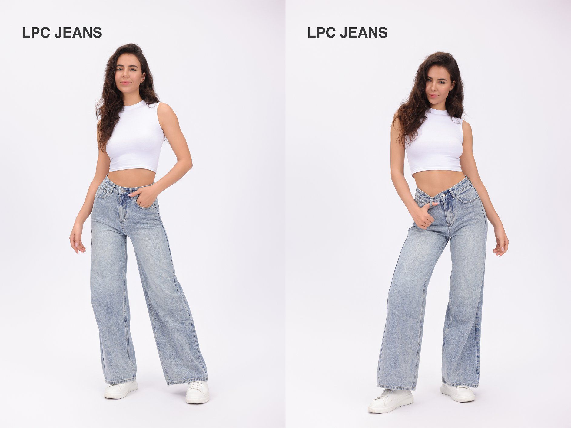 2024 New Design High Waist Five-Pocked Denim Blue Lady Jeans by Factory Supply