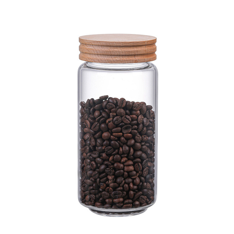 High Borosilicate Glass Jars Kitchen Food Canisters for Coffee Beans Sugar Nuts