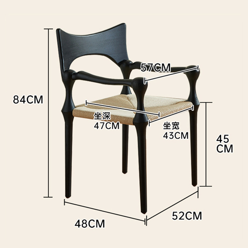 Modern Rustic Wooden Chair Nordic Dining Room Chair for Home and Office Kitchen and Restaurant Use