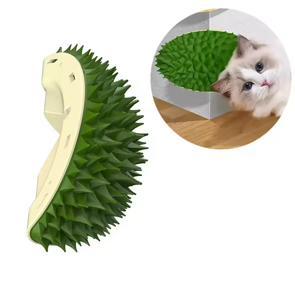 Multifunction Slowly-eating Catnip Moles New Durian Shell Shape Cat Toys And Pet Grooming Massage Hair Remover Cat Brush