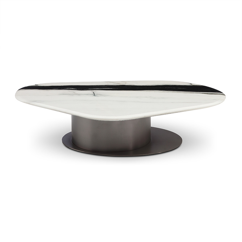 OEM ODM Luxury Coffee Table Combination Modern Simple Design Villa Living Room Furniture Center Table Round Metal Tea Table