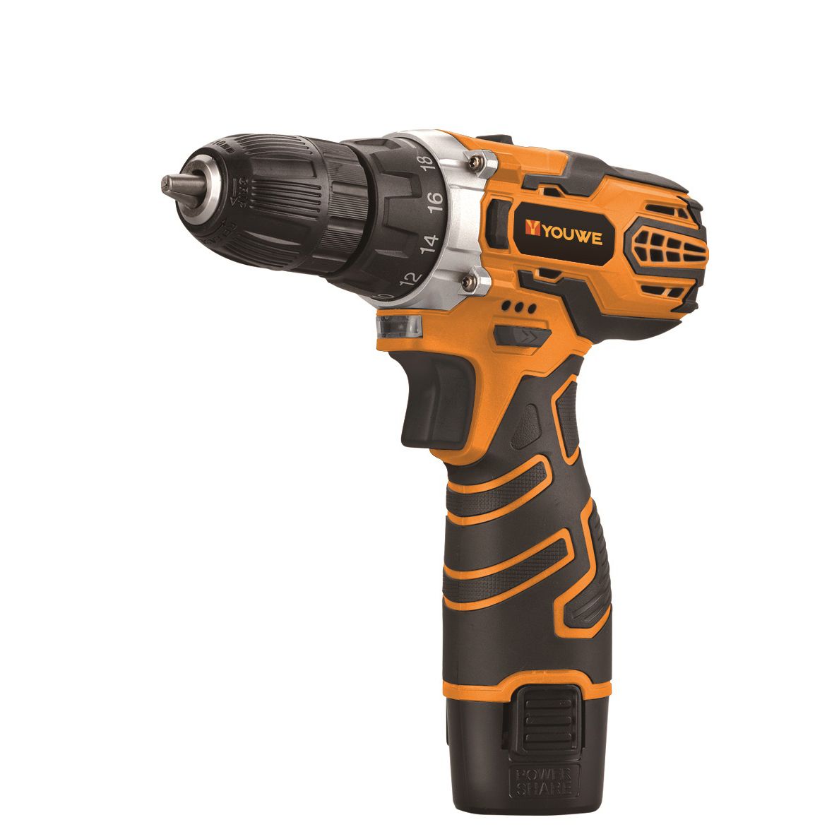 Cordless Drill, Home Power Drill Cordless with 3/8" Keyless Chuck, 2 Speed