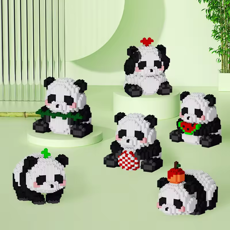 2025 New 8mm Multi-colored Micro Block Building Sets Diy Panda Deform Toy For Kids And Adults Aged 5-7 Years