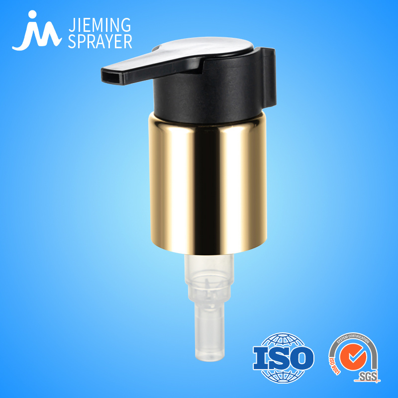 Face Cream Dispenser Pump Aluminum Treatment Pump Long Nozzle with Clip Spring Outside Cream Pump
