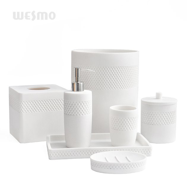 Manufacturer Wholesale Polyresin Bathroom Accessories Set Home Decoration