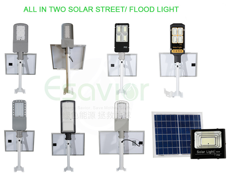 All in Two Separated Solar LED Lamp/Garden/Flood/Outdoor Light for Rural Lighting with 3 Years Manufacturer Warranty/TUV-Sud Certificates/50W or Max Power