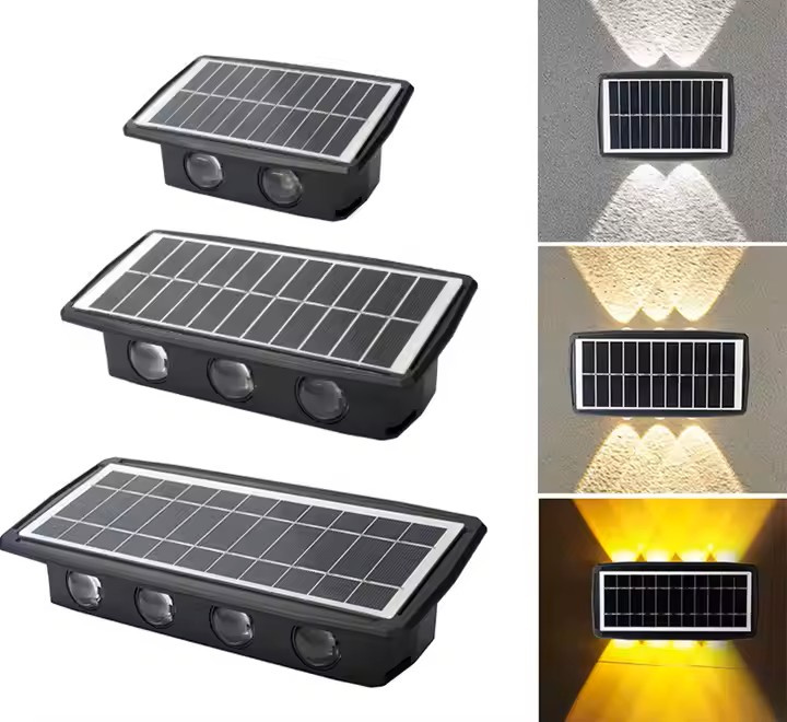 New Solar Powered Outdoor Garden Dual Color 2-Brightness Mode Outdoor LED Solar Light for Decoration