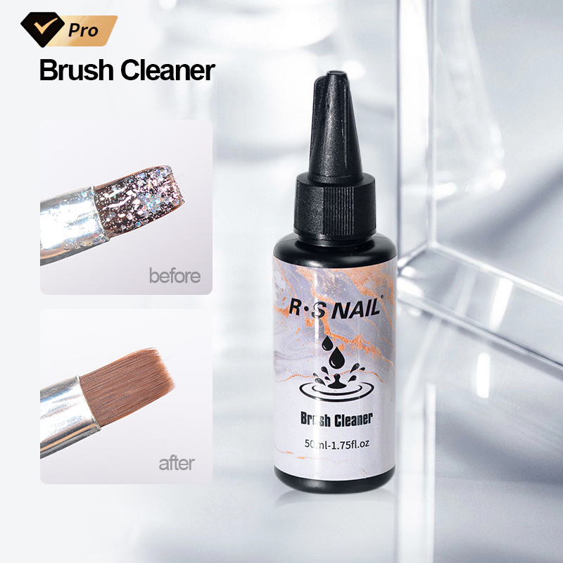 R S Nail UV Gel Polish Manicure Cleaning Tool Beauty Brush Professional Nail Brush Cleaner Remove