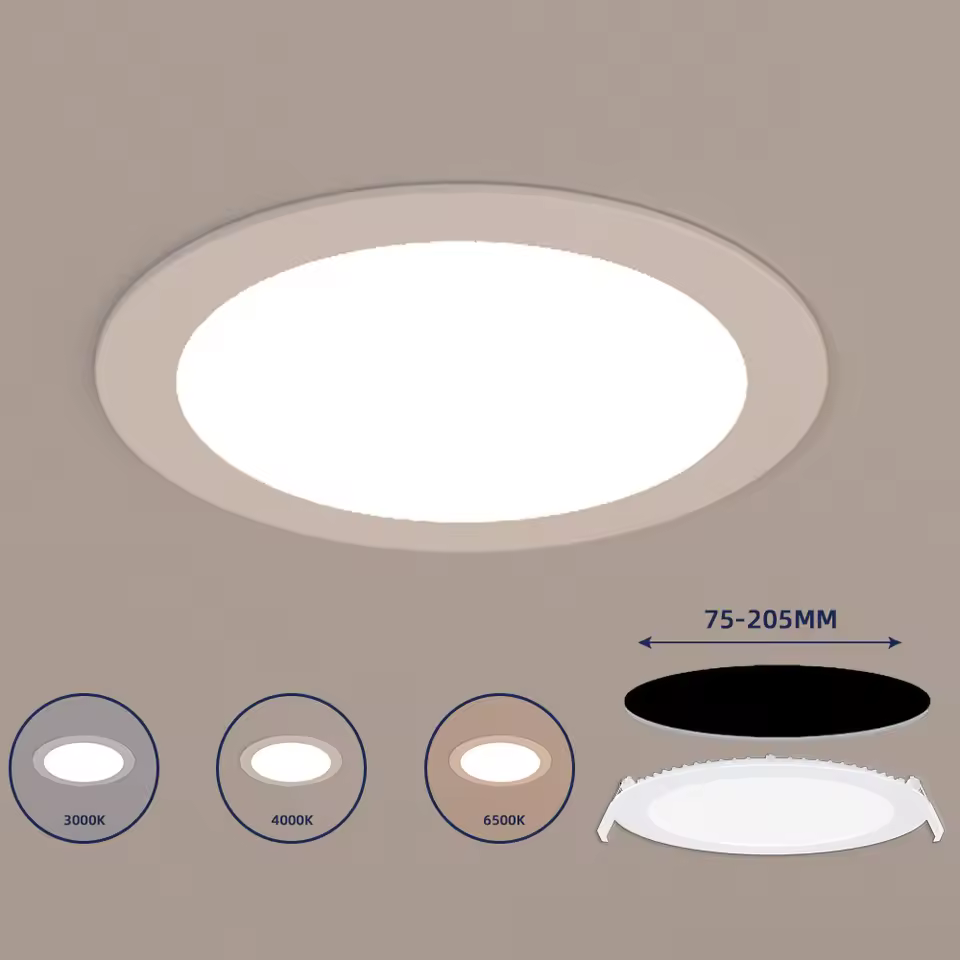 Top Quality Aluminum Household Ceiling Lights Round Square 9w 12w 18w 24w Pot Lights Smd Ultra Thin Round Indoor Led Panel Light