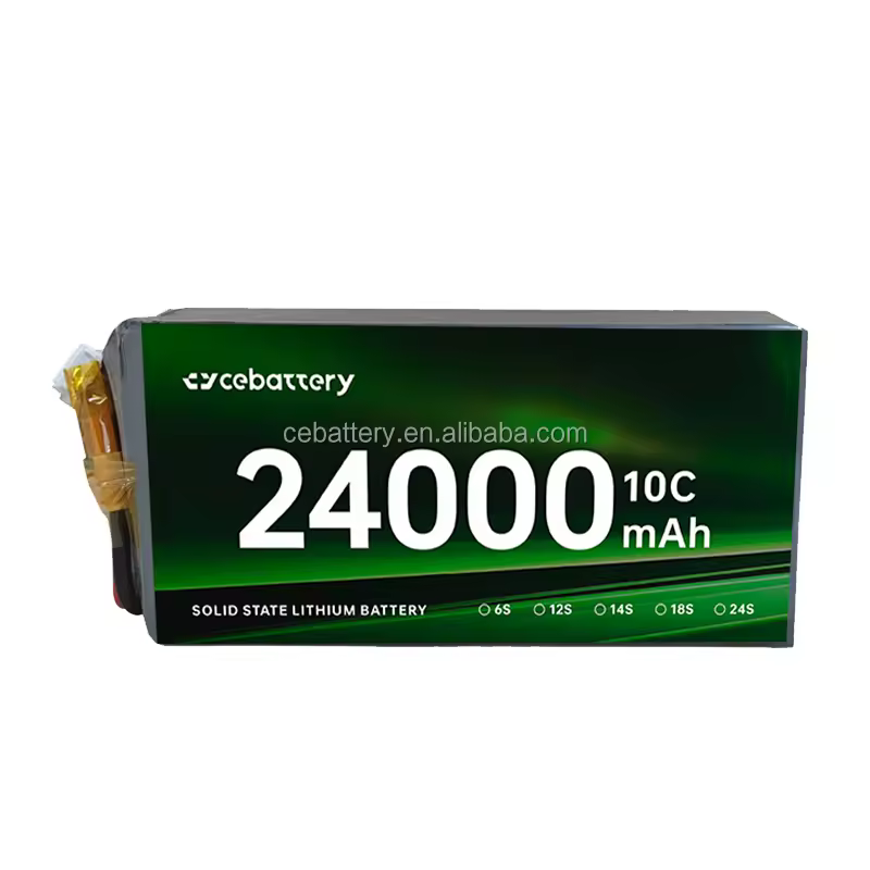 New Arrival Solid State 6s/12s/14s 24000mah Lithium Ion Battery Pack For Cargo Drone Vtol Evtol Heavy Lifting Drone