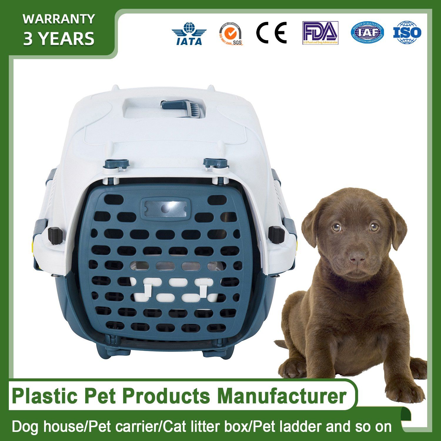 Transport Pet Supplies Detachable Outdoor Portable Portable Cat Cage PP Plastic Ventilated Air Transport Box Cat Dog Backpack