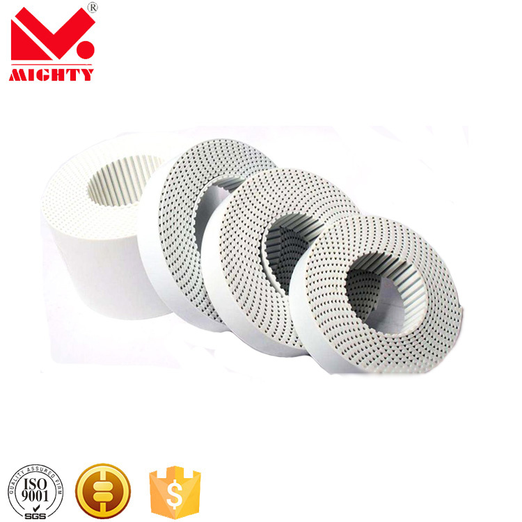 Industrial Timing Belt PU Rubber Power Driving Timing Belt Toothed Belt/White PU 50-At10-8360/50-At10-10360 /At5/At2.5/Metallcord Inside