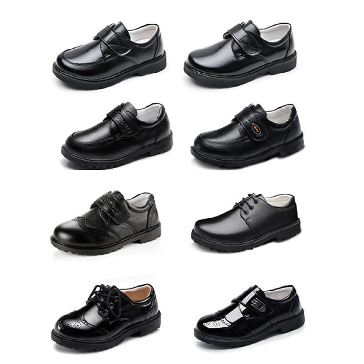 Classic Design High Matte PU Shiny PU Leather Children Dress Shoes Kids Boy Big Size School Shoes Party Shoes Ready to Ship