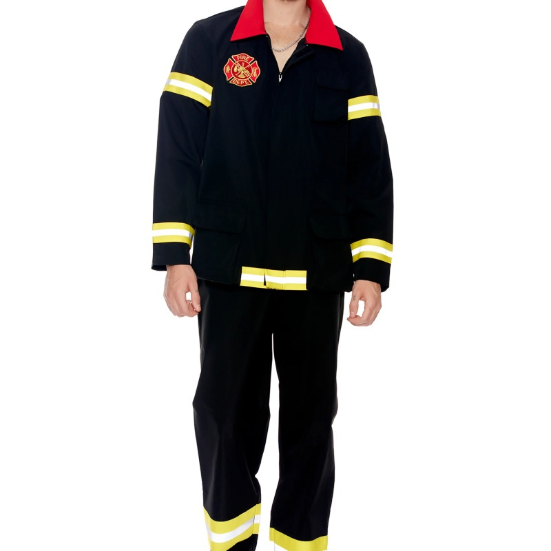 Where's The Fire? Men's Realistic Firefighter Dress-up Costume MOQ 24 Sets Per Style 4ourcostumes
