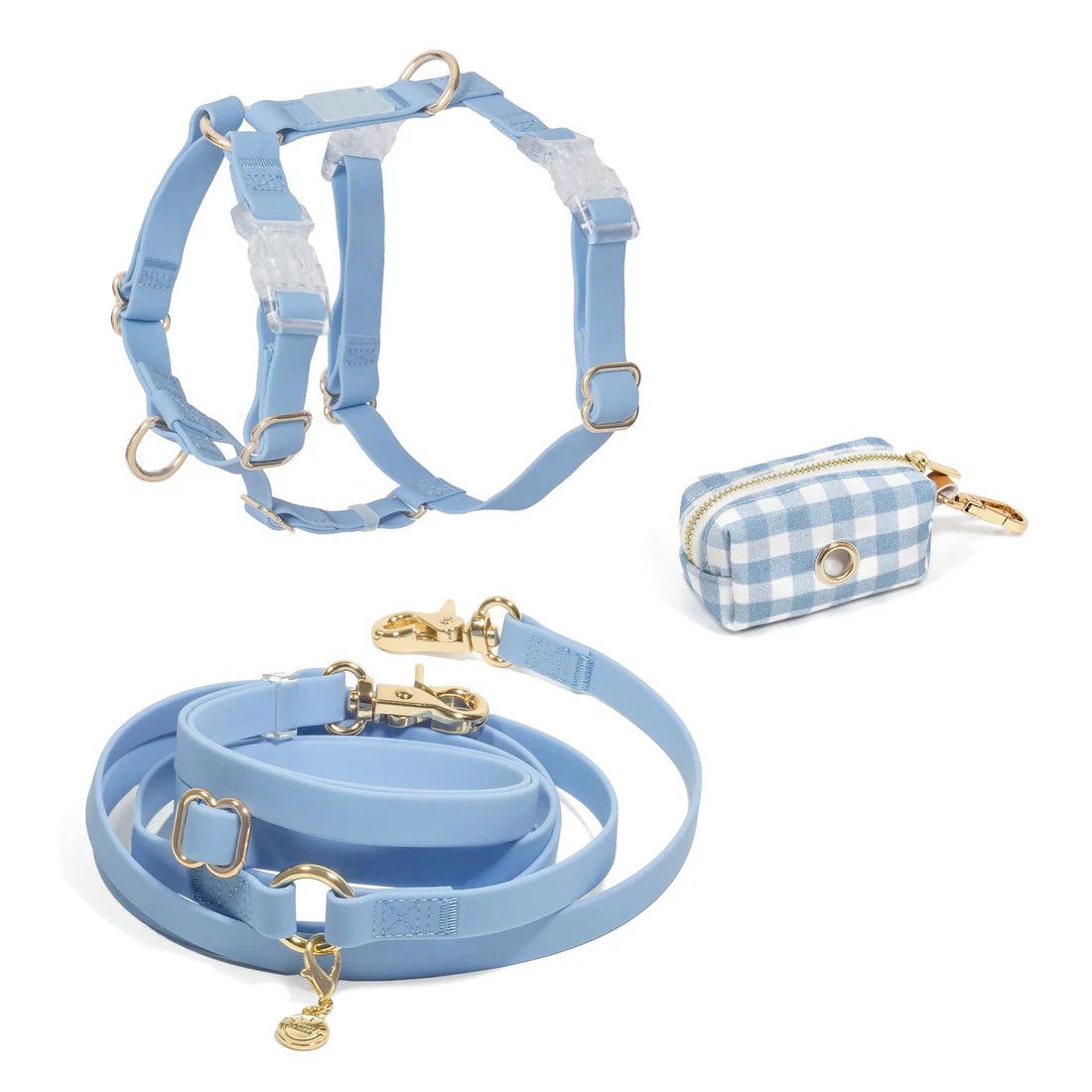 Stylish and Cute Waterproof PVC Dog Harness Collar Leash Set
