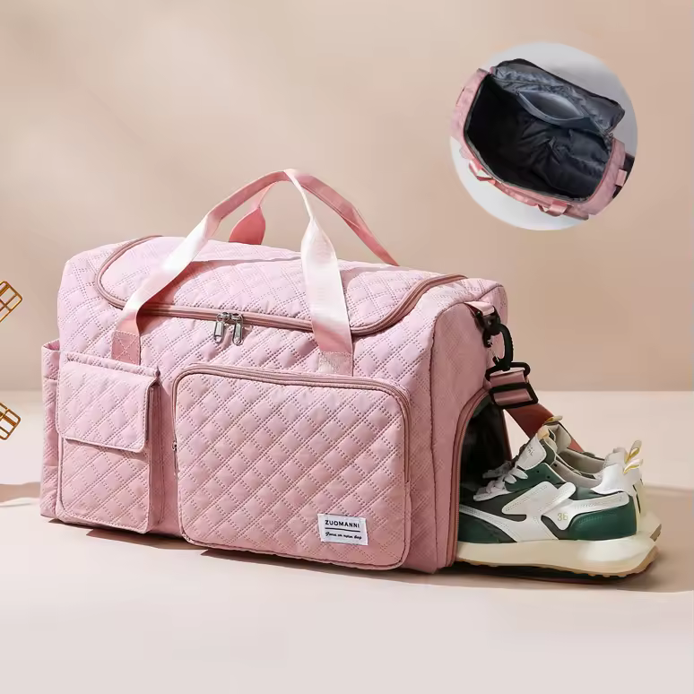 Factory Direct Large Capacity Weekender Duffel Travel Bag Waterproof Dry Wet Separation Zipper Fashionable Shoes Compartment