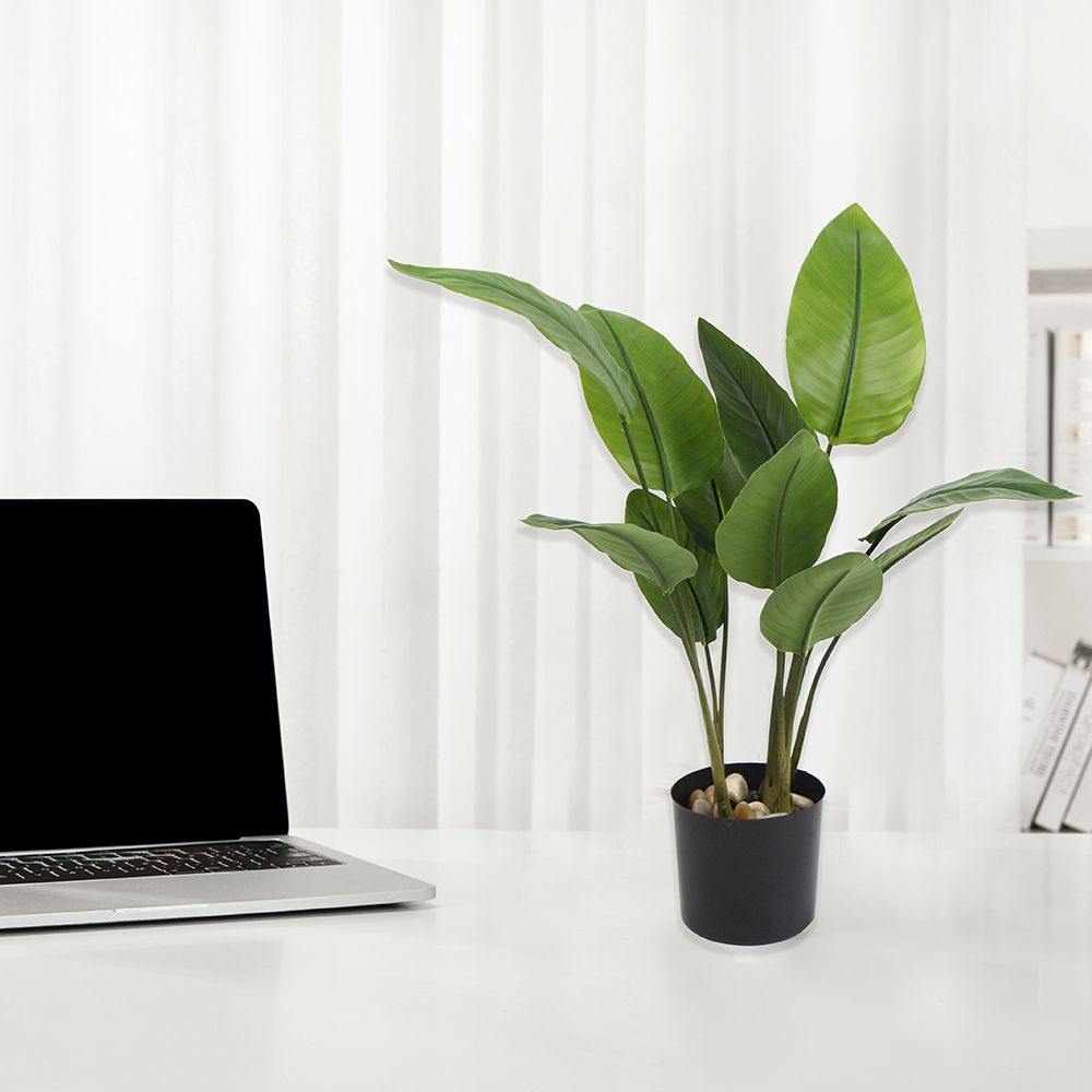 Banana Leaf Decorative Artificial Potted Plant Bonsai for Office Home Decoration