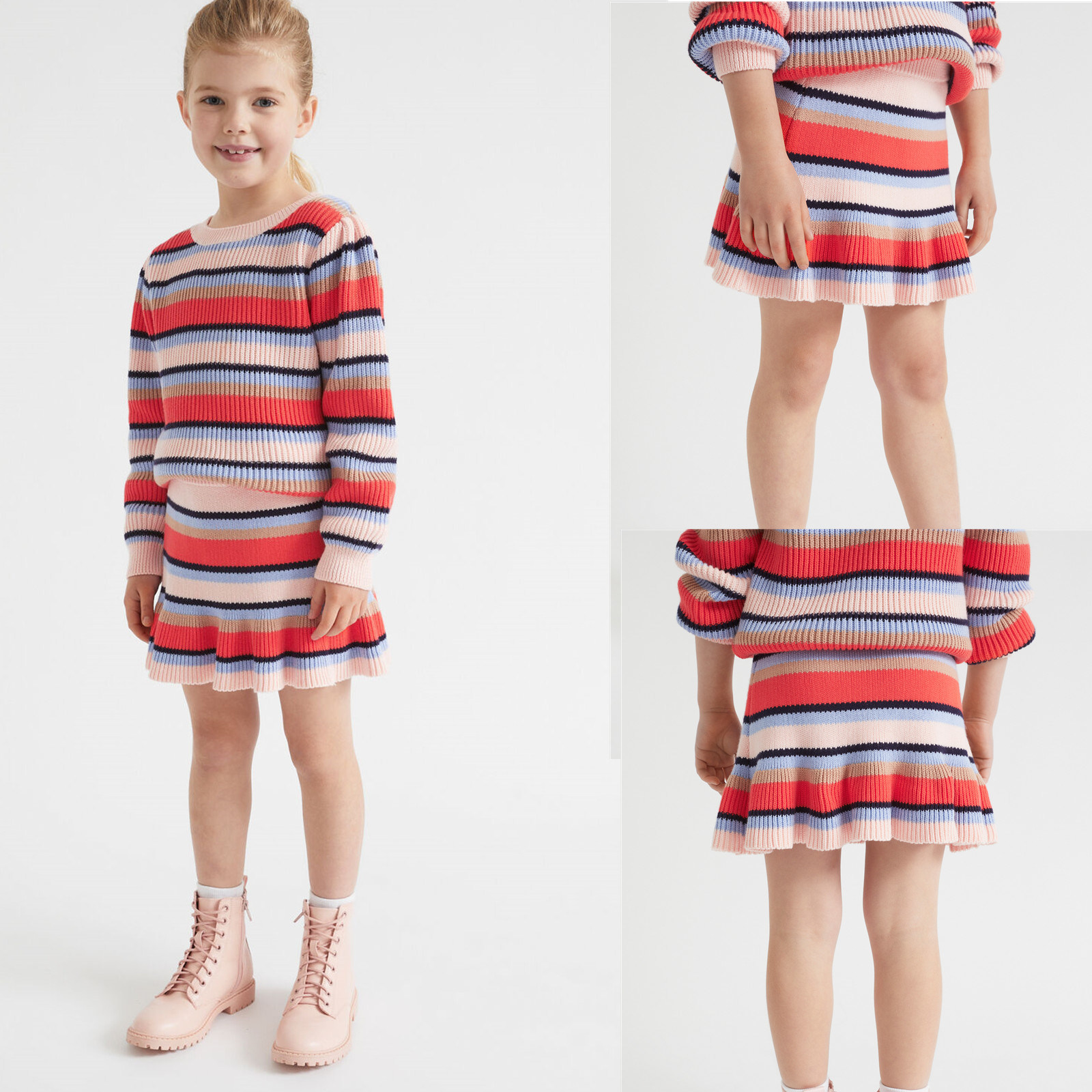 Manufacturer China Apparel Good Quality Baby Design Fashion Children Summer Kids Stripe Pattern Girls Skirt