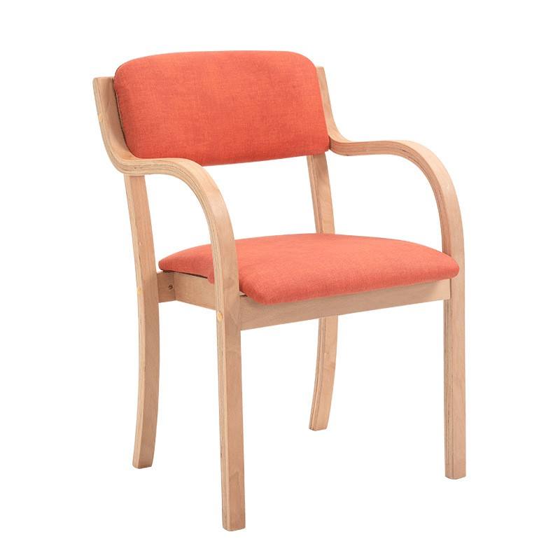 Cheap Price Nordic Dining Chairs Customized Color Wooden Arm Chairs Modern Luxury Nursing Home Furniture