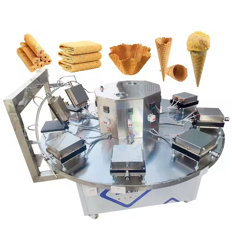 Different Cone Size Capacity Ice Cream Cone Sleeve Machine Manufacturing Ice Cream Cone