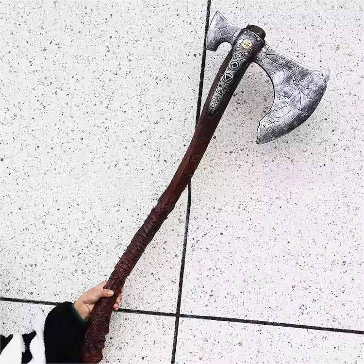 High Quality Gaming Merchandise Life Size Pu Foam Weapon Wge01 Axes For Halloween Cosplay