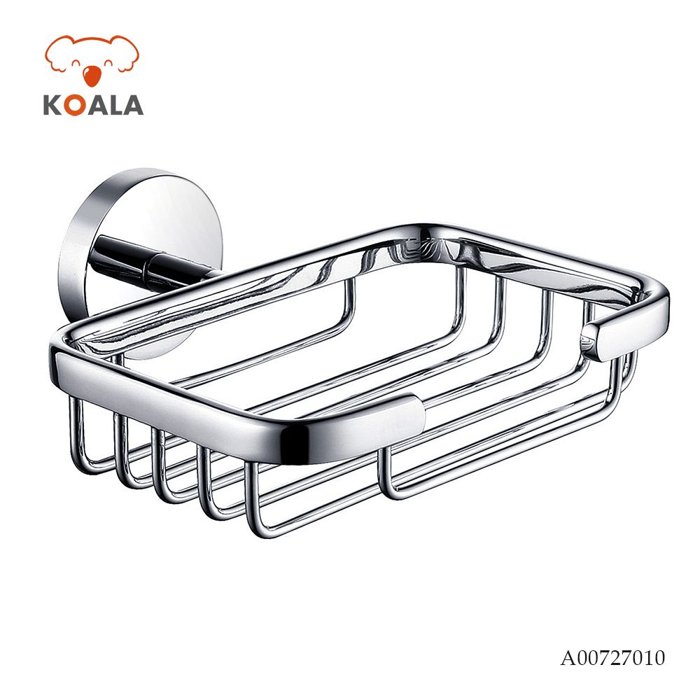 Luxury Stainless Steel Brass Mirror Surface Bathroom Soap Basket Dish