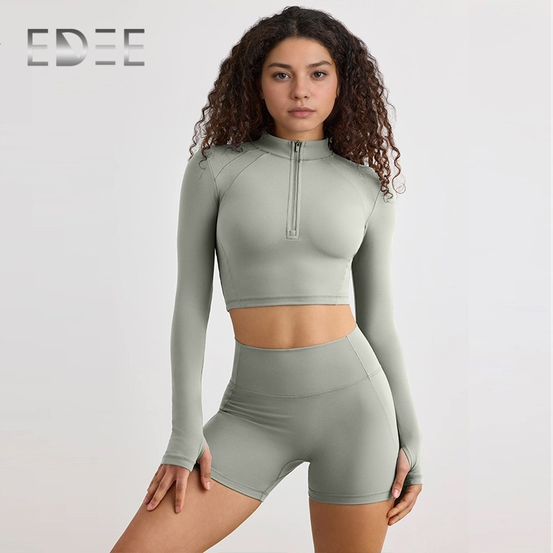 Premium Front Zip Shapewear Yoga Tank Top with Long Sleeves