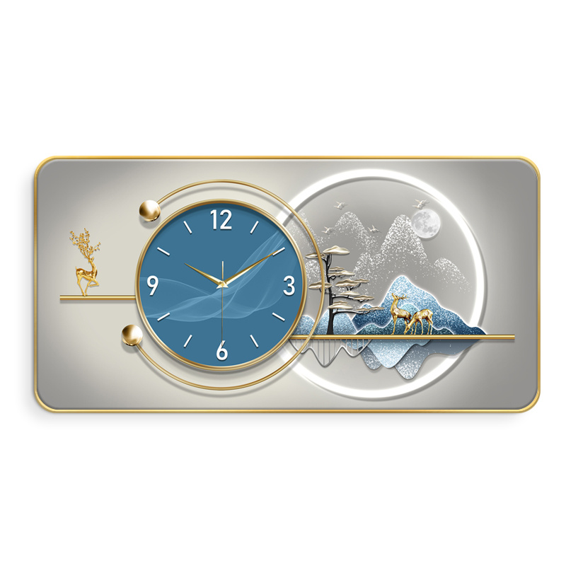 Exquisite Crystal Clock Painting for Wall Decoration