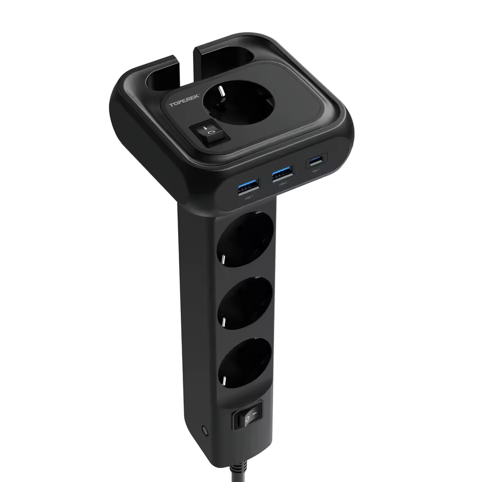 2023 Latest Design Recessed Power Strip Desktop Socket With Type C Port For Computer,Table,Office,Home