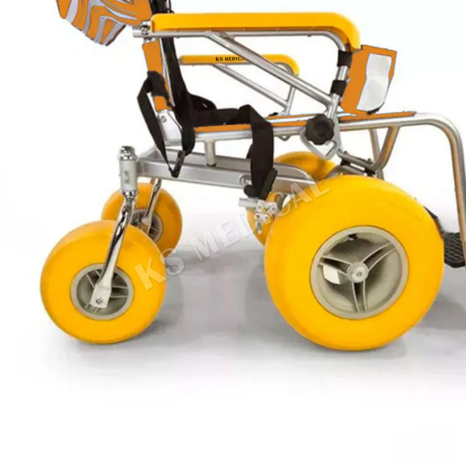 KSM-SW2 Secure Durable Beach Mobility Chair with Seat Belt Water Wheelchair Safety for Bulk Wheelchair Orders
