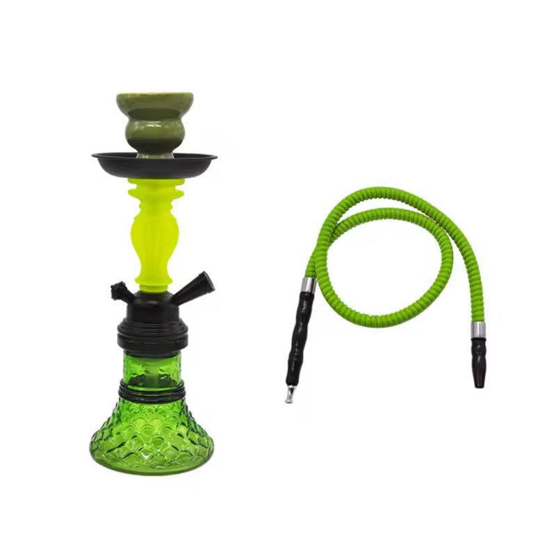 Authentic 100% Classic Black Shisha Hookah 11\" Portable Glass Design