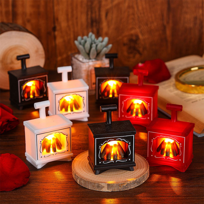 Mini Fireplace LED Candle Christmas Atmosphere Light Holiday Decoration Lamp (CFHDP25019)