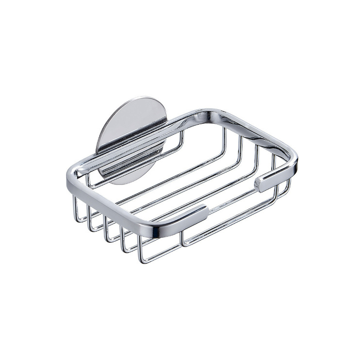 Classic Design Square Stainless Steel Wall Mounted Chrome Plate Bathroom Holder Soap Dish