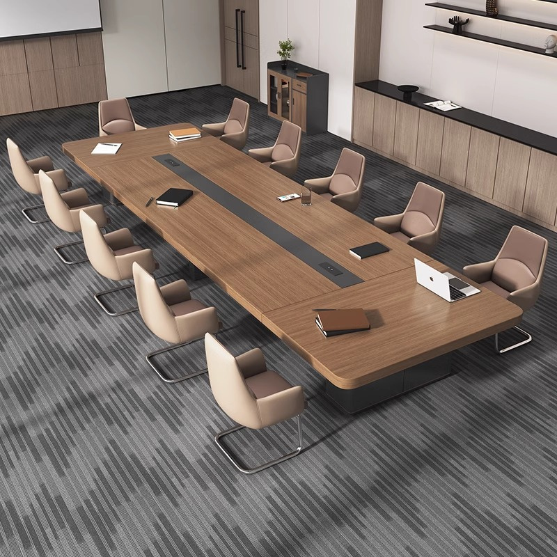 Collaborative Office Conference Table-BIFMA , Anti-Scratch Melamine, OEM/ODM (15-Day Fast Delivery)