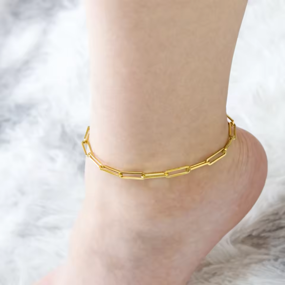 Fast Shipping Fashion Anklets Foot Jewelry Design Stainless Steel Gold Plated Anklet For Women