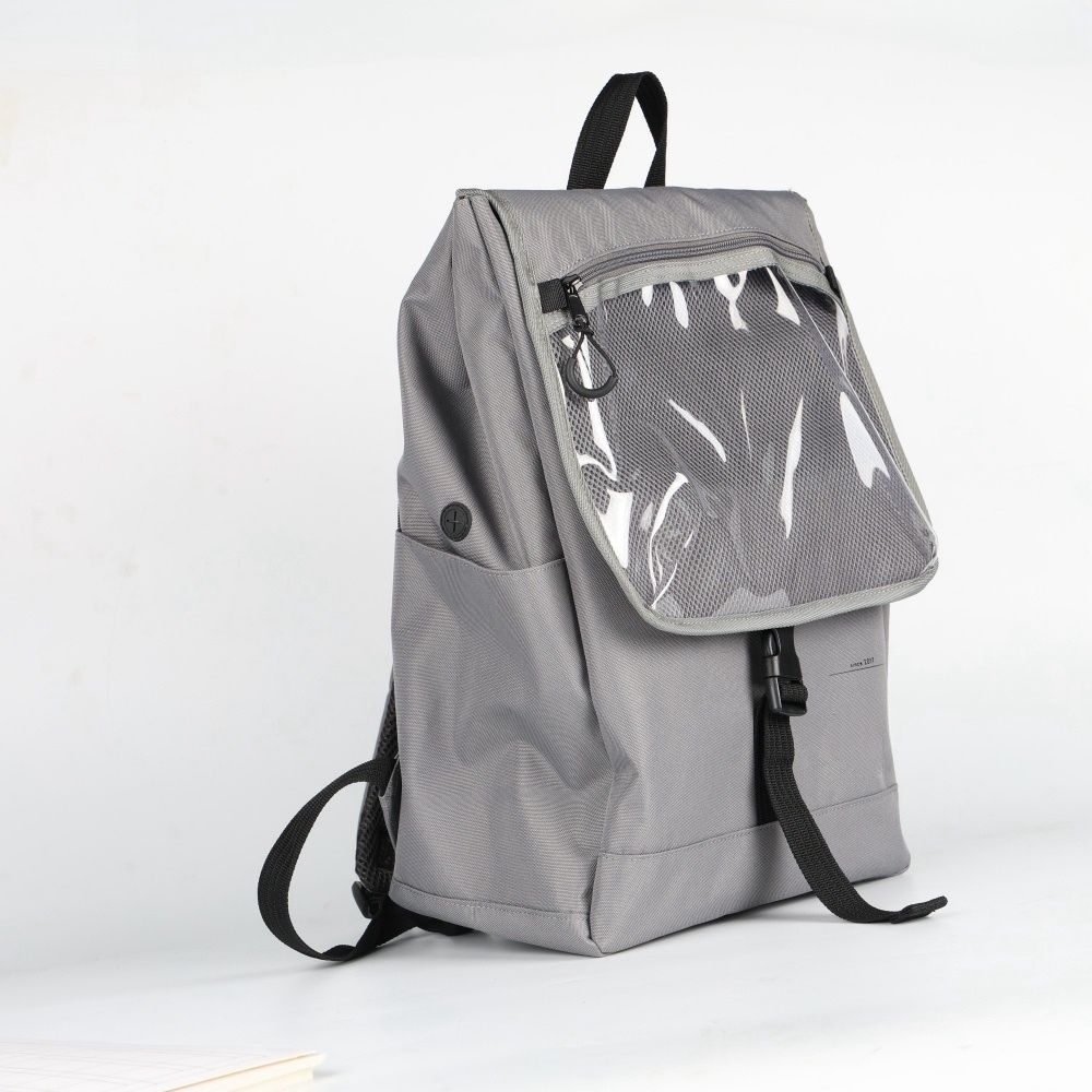 OEM Durable 20L Rucksack Type Travel Backpack with Transparent Flap