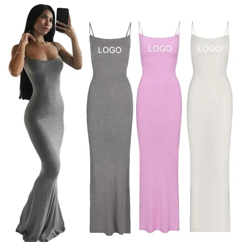 New Design Skims Long Dress Bodycon Women Maxi Slip Dresses with Oeko-Tex