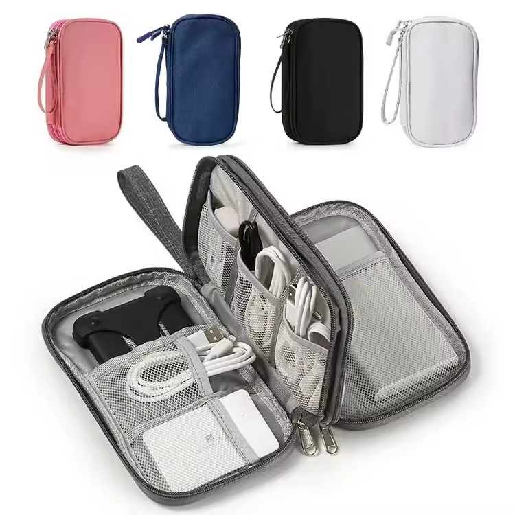 Wholesale Travel Portable Data Cable Organizer Bag Charger Protector Digital Electronic Accessories Storage Bag With Pockets