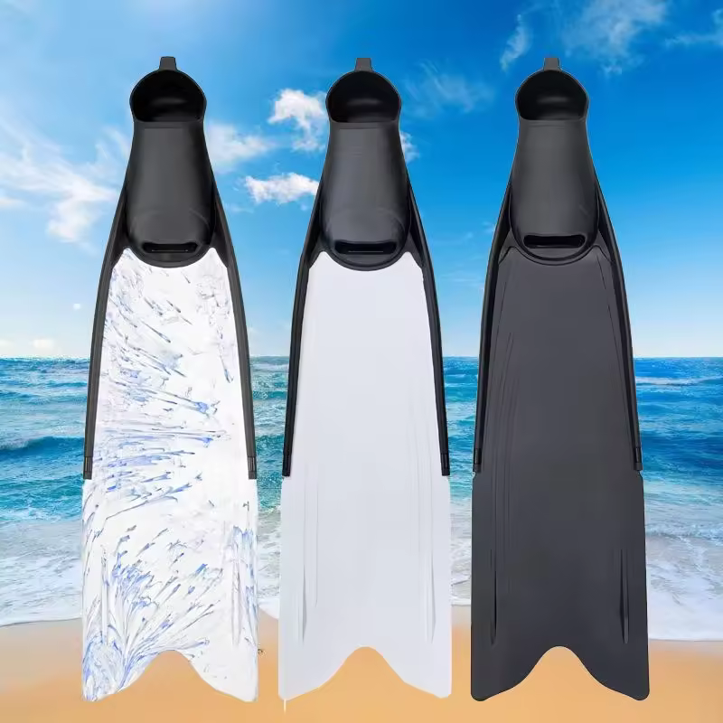 Full Pocket Long Blade Swimming Fins For Scuba Freediving