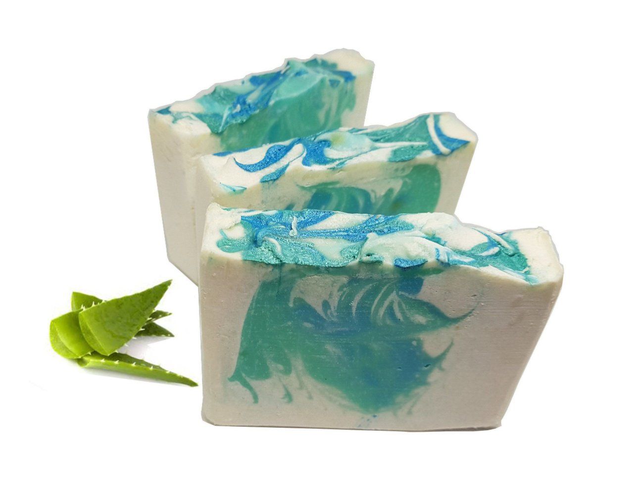 Natural Artisan Soap Whitening Moisturizing Green Aloe Vera Soap