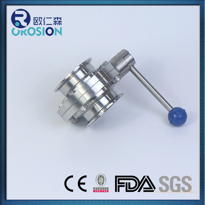 Premium SS304 SS316L Tc Butterfly Valve for Heavy-Duty Sanitary Applications