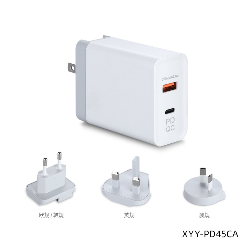 GaN Type C Pd Charger Foldable Us Plug Portable USB Mini Portable Wall Charger Mobile Phone Accessories