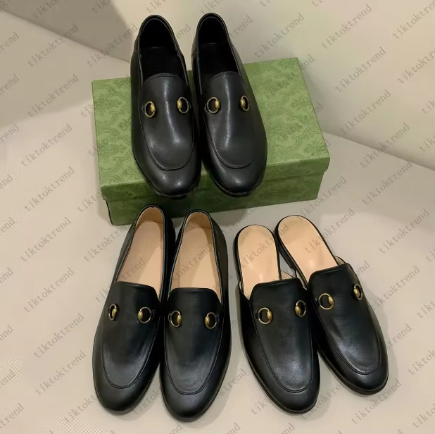 Horseshoe Buckle Loafers Design Men's Flat Shoes Fashion Leather Loafers Wholesale G Round Toe Classic Slippers