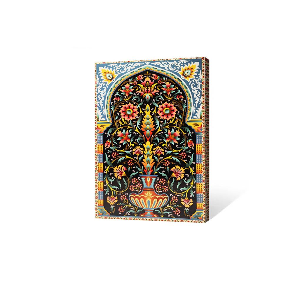 Flower Retro Art Print Islamic Muslim Crystal Porcelain Painting in Isfahan