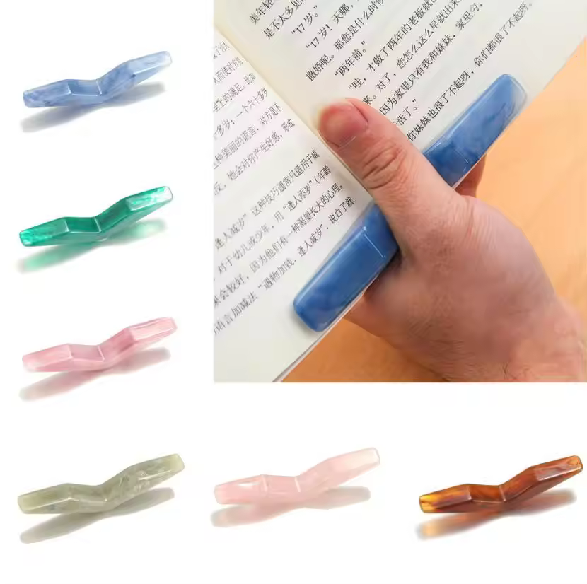 Promotional Gifts Handmade Resin Book Page Holder Bookmarks Personalized Epoxy Resin Thumb Reading Bookmark
