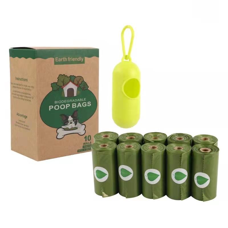 Eco Friendly 100% Biodegradable Doggy Poop Compostable Pet Poop Plastic Pack Dog Waste Bag Corn Starch Poop Bag with Dispenser