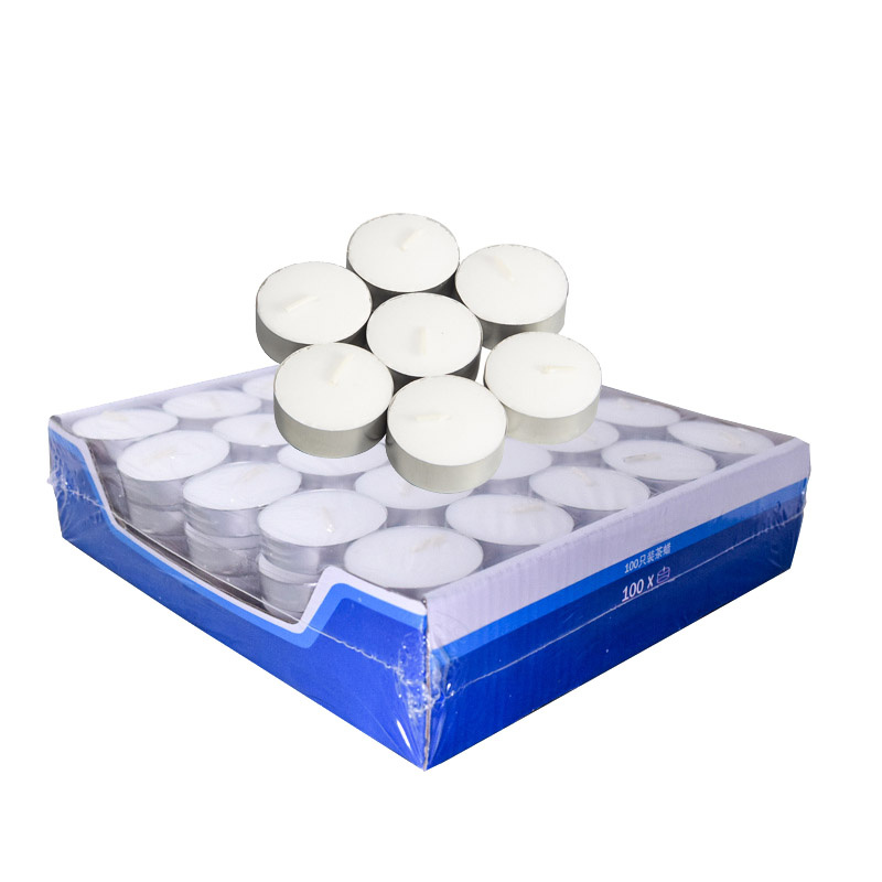 8 Hour Unscented Tea Lights Candles 50 Pack White Long Lasting Tealight Candles