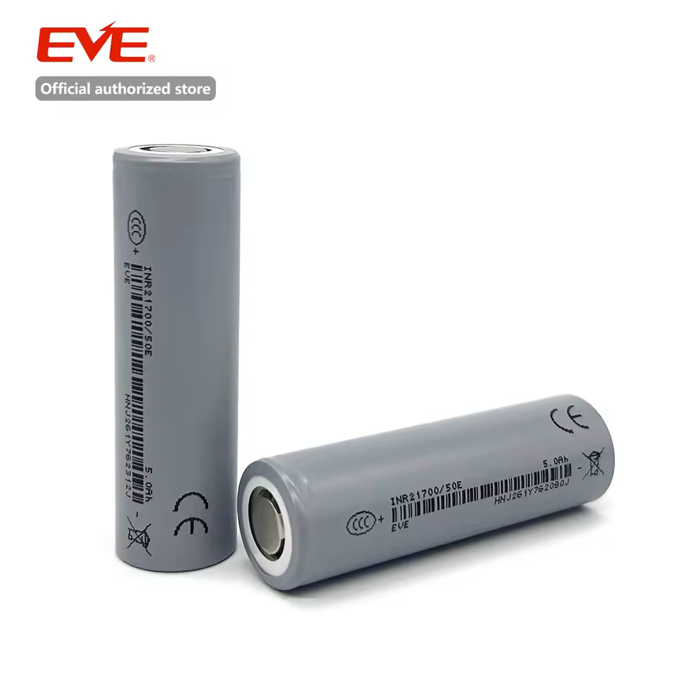 Eve 21700 50e 3.65v 5000mah Ncm Cell Cylindrical Lithium Ion Rechargeable Battery For Home Appliances Golf Carts Scooter
